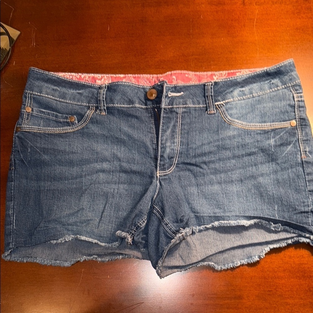 Faded Glory Denim Blue Women's Shorts, Size 12 Preowned
